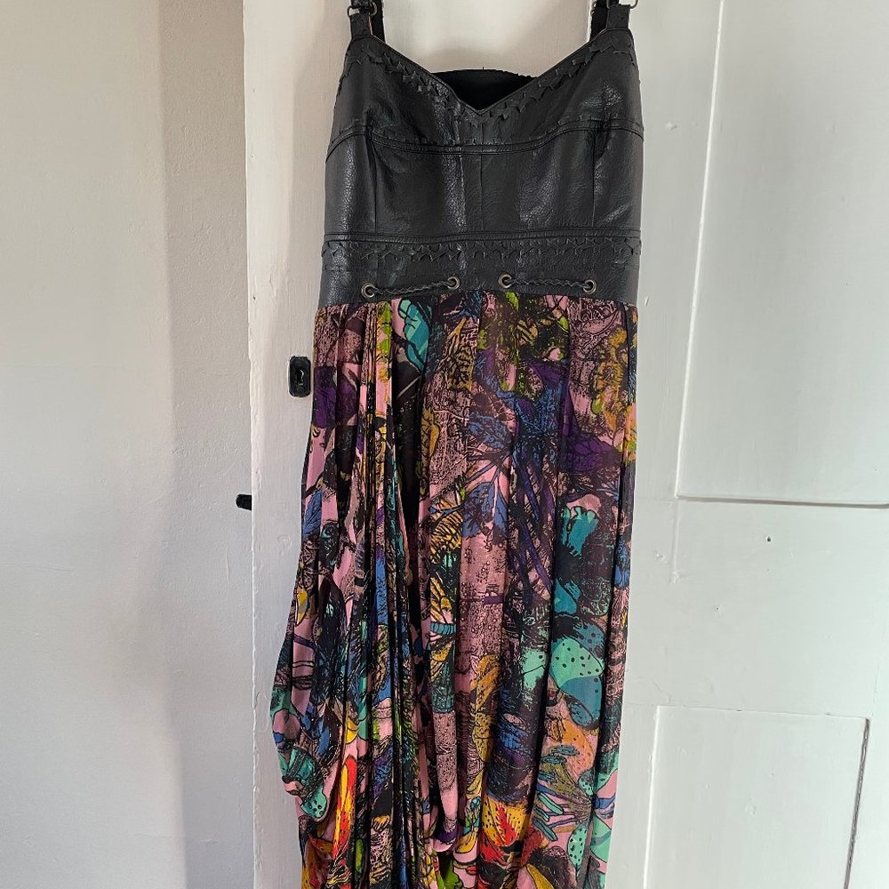 Free People New Romantics Butterfly Leather Dress 12